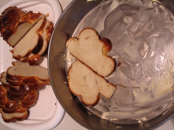 Žemľovka z vianočky s pudingom (fotorecept) - obrázok 2