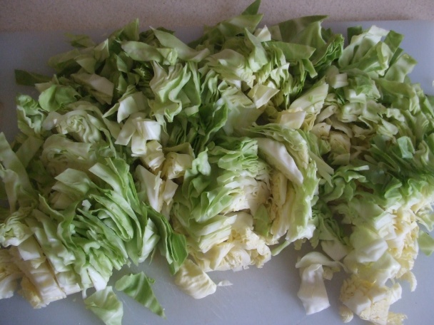 Nudle s mladým zelím a uzeným masem (fotorecept) - obrázok 2