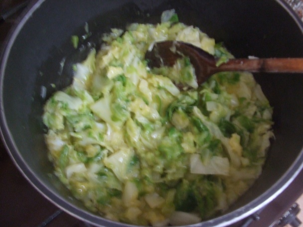 Nudle s mladým zelím a uzeným masem (fotorecept) - obrázok 7