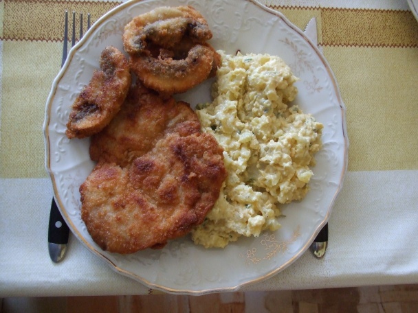 Květákový mozeček s bramborem a salátem (fotorecept) - obrázok 7