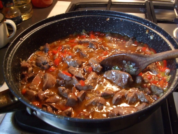 Omeleta s kuřecími játry (fotorecept) - obrázok 5