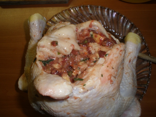 Pečené kurča s kuracou plnkou (fotorecept) - obrázok 5