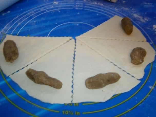 Orechové rohlíky, pizza rožky  z jedného cesta (fotorecept) - obrázok 3