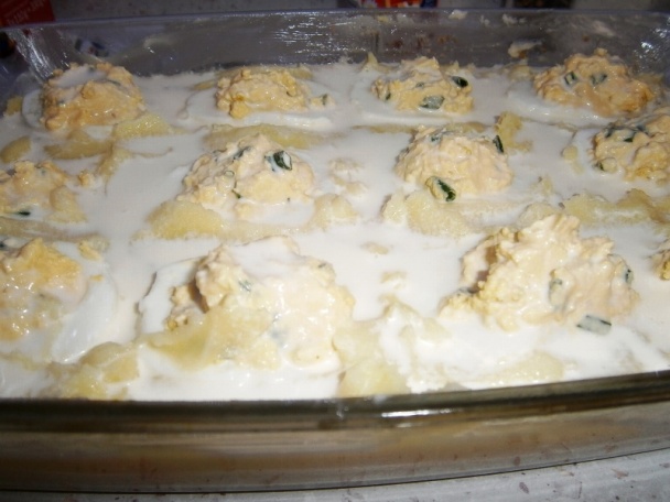 Zapečené plnené vajcia s bryndzou - obrázok 7