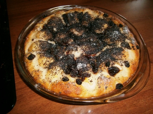 Hruškovo-makový kysnutý koláč s hrozienkami (fotorecept) - obrázok 3