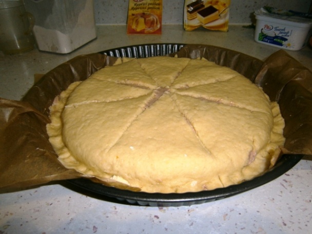 Linecký koláč plnený tvarohom a čokoládou (fotorecept) - obrázok 8