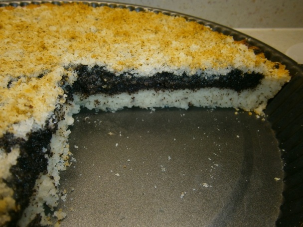 Makový koláč bez vajíčka s mrveničkou s mletými orechami (fotorecept) - obrázok 8