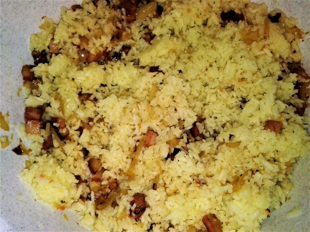 Kocky z bravčovej pečene s ryžou (fotorecept)  - obrázok 1