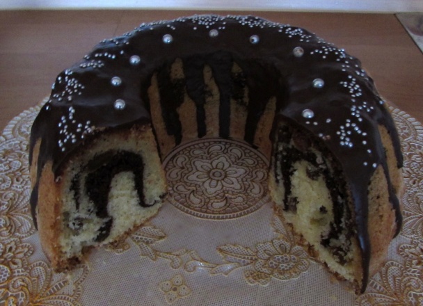 Mramorová bábovka s hrozienkami (fotorecept) - obrázok 9