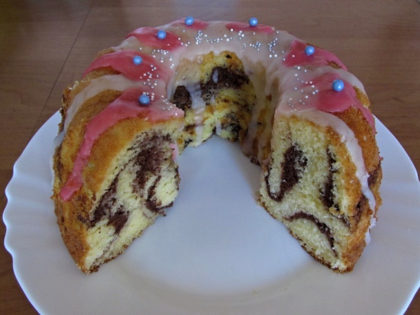 Mramorová bábovka s citrónovou polevou (fotorecept) - obrázok 11