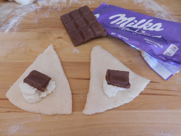 Tvarohovo-čokoládové kysnuté koláče (fotorecept) - obrázok 4
