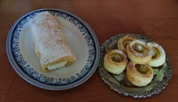 Koláčiky z lístkového cesta plnené tvarohom a hroznom (fotorecept) - obrázok 16