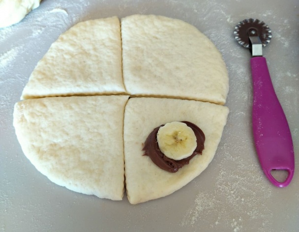 Buchty plnené Nutellou a banánom (fotorecept) - obrázok 2