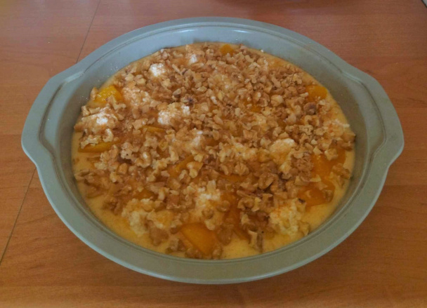 Broskyňovo-tvarohový koláč s orieškami navrchu (fotorecept) - obrázok 7