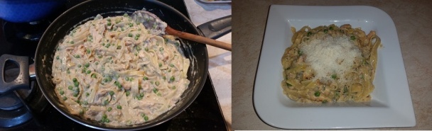 Smotanovo-cuketové cestoviny s lososom - obrázok 12