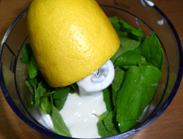 Špíz s mätovou omačkou a omáčkou z pečeného cesnaku (fotorecept) - obrázok 10