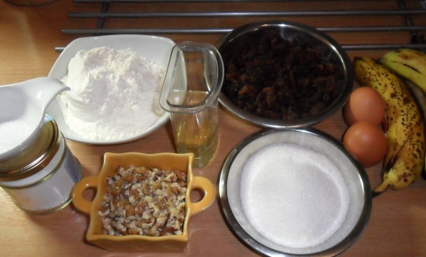 Banánový chlebík s hrozienkami (fotorecept) - obrázok 1