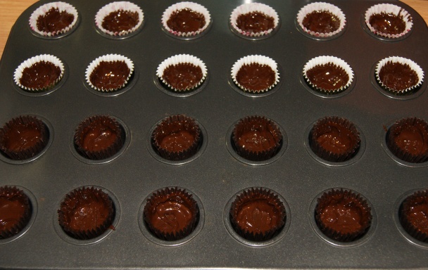 Čokoládové košíčky s trojitou náplňou (fotorecept) - obrázok 7
