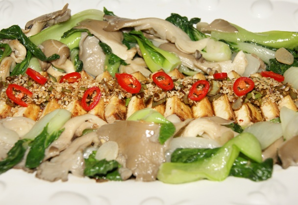 Chrumkavé tofu so sójovo-sezamovou zálievkou (fotorecept) - obrázok 9