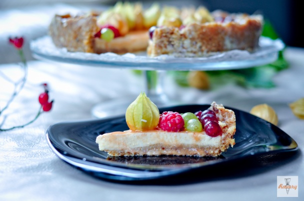 Citrónová torta s agarom a jesenným ovocím - obrázok 1