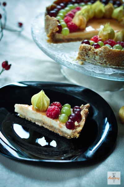 Citrónová torta s agarom a jesenným ovocím - obrázok 2