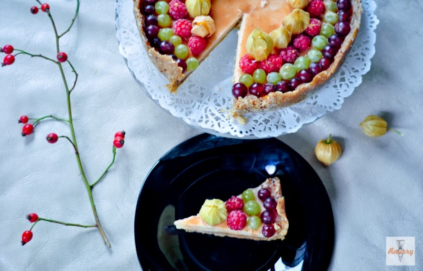 Citrónová torta s agarom a jesenným ovocím - obrázok 3