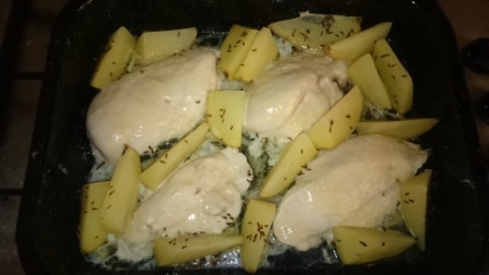 Kuracie prsia na prírodno s cesnakovým dipom (fotorecept) - obrázok 7