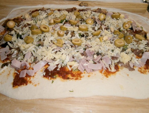 Pikantné slimáky s pizza náplňou (fotorecept) - obrázok 3