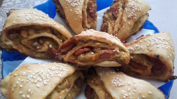 Hráškovo-kukuričné trojuholníčky (fotorecept) - obrázok 9