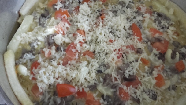 Hranolkový koláč s hubami (fotorecept) - obrázok 4