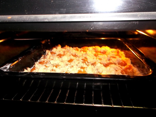 Krehký marhuľový koláč s maslovou posýpkou (fotorecept) - obrázok 8