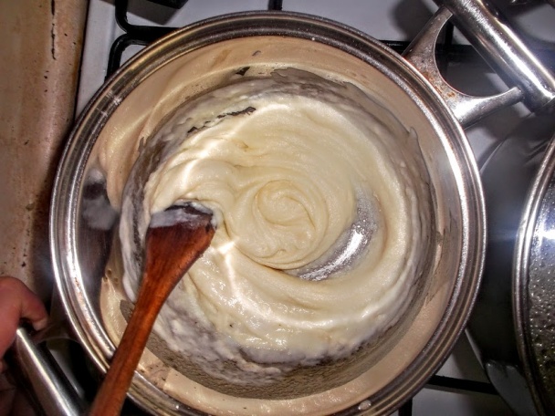 Kvašničkový prívarok s volským okom a varenými zemiakmi (fotorecept) - obrázok 5