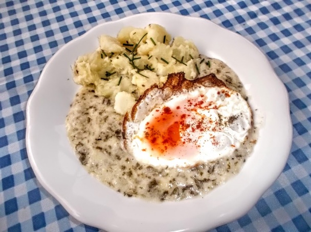 Kvašničkový prívarok s volským okom a varenými zemiakmi (fotorecept) - obrázok 8