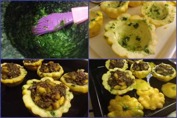Zapekané patizóny s hubovo-mäsovou náplňou (fotorecept) - obrázok 4