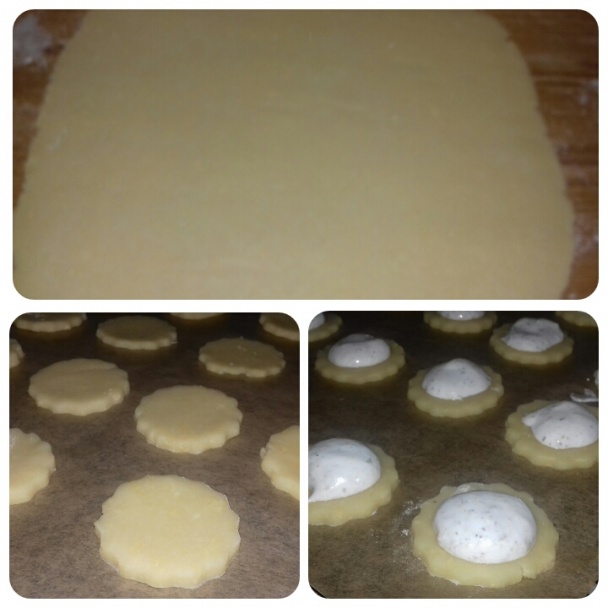 Krehké maslové karičky s orechovým snehom plnené lekvárom (fotorecept) - obrázok 2