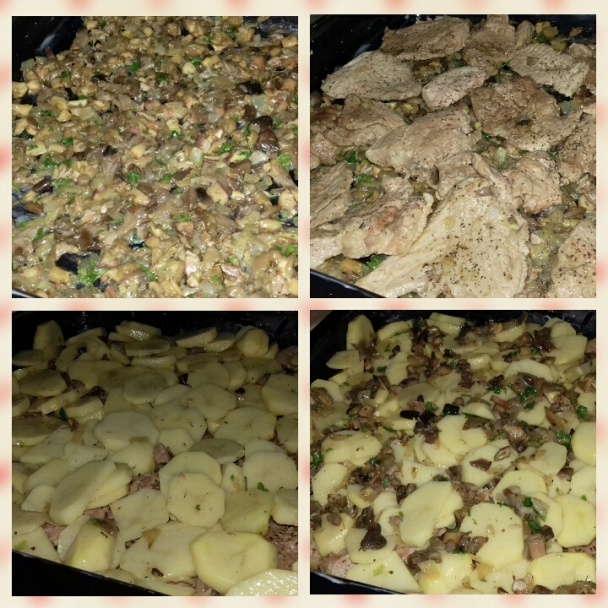 Bravčové plátky na hubovej podstielke so zemiakmi z jedného plechu (fotorecept) - obrázok 3