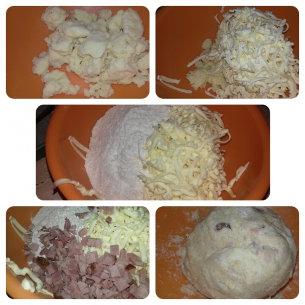 Slané zemiakové koláčiky s údeným (fotorecept) - obrázok 1