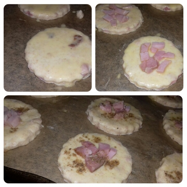 Slané zemiakové koláčiky s údeným (fotorecept) - obrázok 3