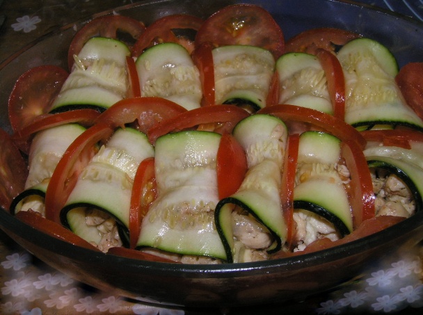 Cuketové závitky s kuracím mäsom - obrázok 3