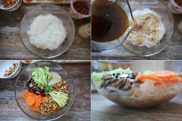 Šalát s ryžovými rezancami v sviežom náleve - obrázok 9