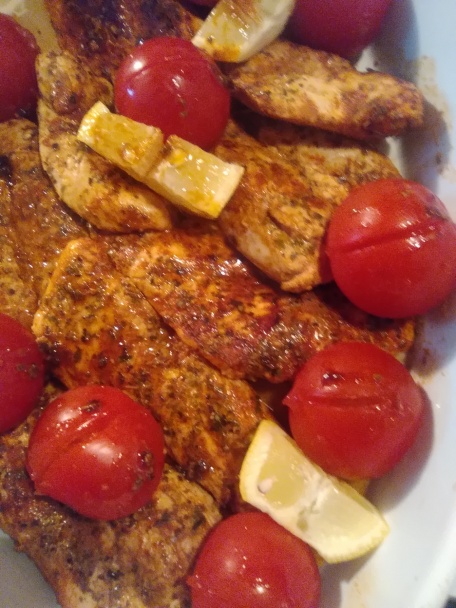 Kuracie prsia s cherry rajčinami a smotanovým špenátom (fotorecept) - obrázok 3
