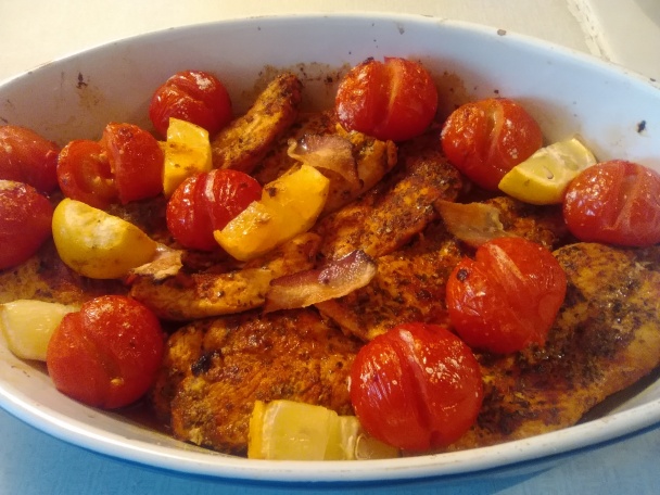 Kuracie prsia s cherry rajčinami a smotanovým špenátom (fotorecept) - obrázok 5