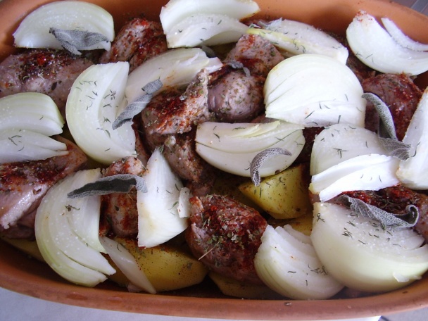 Morčacie pečené so zemiakmi a cibuľou (fotorecept) - obrázok 7