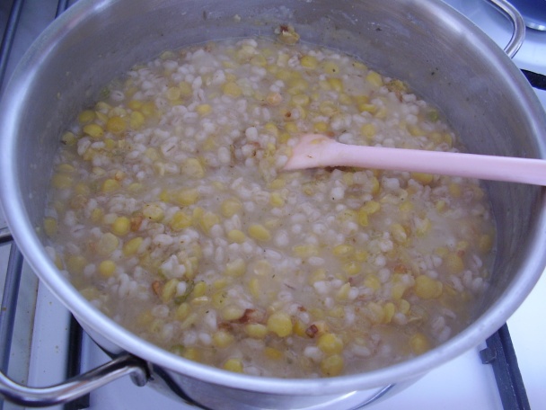 Krúpovo-hrachová kaša s kuracími srdiečkami - fotorecept - obrázok 11