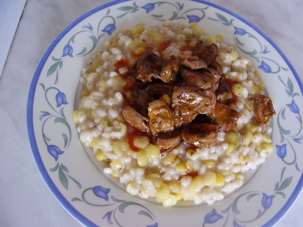 Krúpovo-hrachová kaša s kuracími srdiečkami - fotorecept - obrázok 13