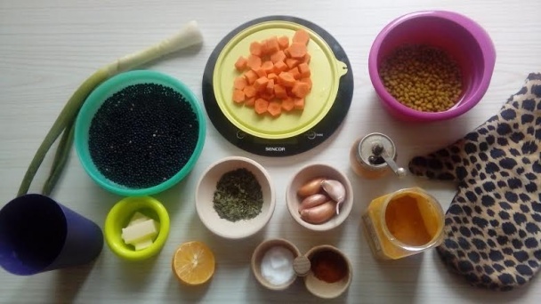 Nátierka z čiernej šošovice, munga a mrkvy - obrázok 1