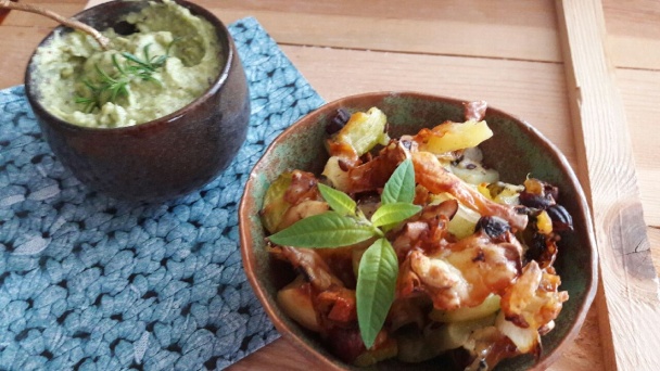 Pečená tekvica so zemiakmi, dip z avokáda a vôňa verbeny (fotorecept) - obrázok 4