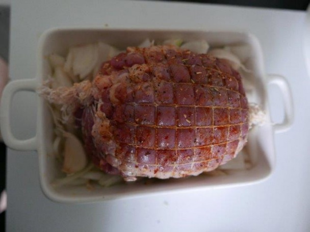 Rolované morčacie mäso na cesnaku (fotorecept) - obrázok 1