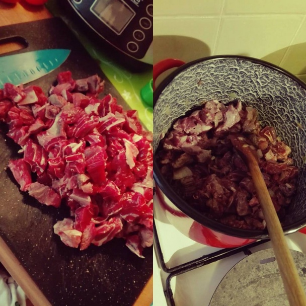 Maďarský guláš s medom a na víne (fotorecept) - obrázok 2