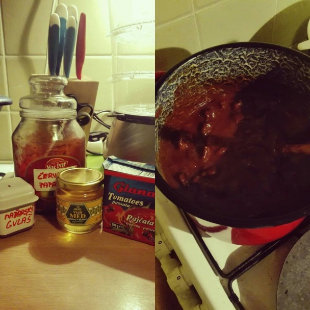 Maďarský guláš s medom a na víne (fotorecept) - obrázok 6